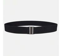 Shein 1 pieza Cinturón elástico y ajustable de talla grande para mujer, de 3 cm de ancho, con hebilla dorada o plateada, en color negro vintage, para vestid