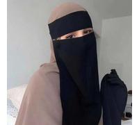 Shein 1 pieza Cobertura facial de unicolor de gasa suave y agradable a la piel para mujer, hijab para abaya