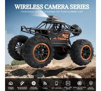 Shein 1 pieza Coche de radiocontrol con cámara HD 720P, coche de radiocontrol WiFi, transmisión de video en tiempo real, camión monstruo a escala 1:18 todo