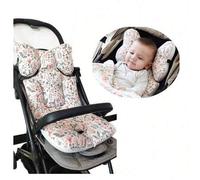 Shein 1 pieza Cojín/Forro para asiento de cochecito de bebé, Almohadilla universal de algodón para silla de coche infantil, Accesorios de colchoneta para ca