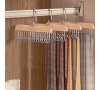 Shein 1 Pieza Colgador De Ropa De Madera Sólida Multifuncional De 8-en-1 Para Armario, Organizador De Corbata/pañuelo/cinturón, Ahorro De Espacio Del Perche