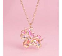 Shein 1 pieza Colgante de unicornio con estrellas de lentejuelas de colores que se mueven, collar para buena amiga y mejor amiga, regalo para festival, fies