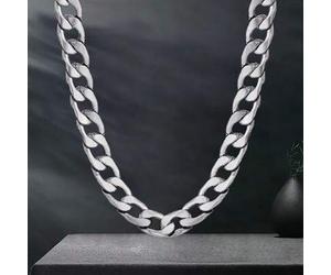 Shein 1 pieza Collar de cadena NK plateado de 16/20/24 pulgadas para niños, estilo punk hip-hop, joyería de acero inoxidable, accesorio de moda urbana para