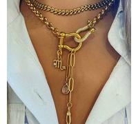 Shein 1 Pieza Collar de mujer con hebillas de herradura doble, colgante de constelación y colgante de ojo del diablo, con estilos hermosos y diversos, adecu