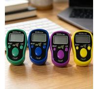 Shein 1 pieza Contador de tally mini para el hogar, recordatorio de voz de dígitos de cientos, clic con anillo de dedo