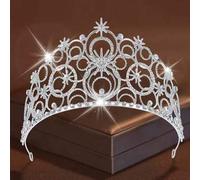 Shein 1 pieza Corona de burbuja de bruja elegante, Tiara de concurso de belleza, Accesorio de cabello de boda de alta gama