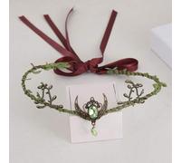 Shein 1 pieza Corona de flores bohemia ajustable para la frente, corona de flores de aleación de zinc inspirada en hadas, adecuada para todas las estaciones