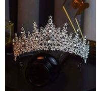 Shein 1 pieza Corona de Strass plateada, adecuada para novias, reinas, princesas y ideal para celebraciones de cumpleaños, bailes y tocados de fiesta.