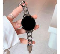 Shein 1 pieza Correa de cadena de acero inoxidable plateado, 20 mm, 22 mm, compatible con Samsung Watch4/5, Huawei, Amazfit, Garmin relojes inteligentes com