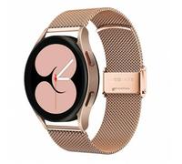 Shein 1 pieza Correa de reloj de metal Milanese de color oro rosa de moda compatible con Samsung Amazfit, reloj inteligente universal de 20 mm y 22 mm, corr