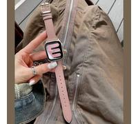 Shein 1 pieza Correa de reloj rosa profundo con pasta de frijol compatible con Apple Smart Watch 9/8/7/6/5/3/4/2/1se Ultra, adecuada para todas las edades,