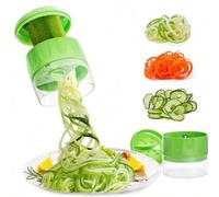 Shein 1 pieza Cortador de verduras espiral de mano, fabricante de calabacín/fideos/frutas, herramienta de cocina multifuncional, rallador, esencial para dor