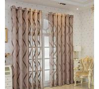 Shein 1 pieza Cortina semi-translúcida de terciopelo perforada de estilo americano moderno en unicolor, que deja pasar la luz pero no es visible, para venta