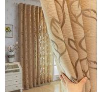 Shein 1 pieza Cortina transparente con hojas recortadas de color gris, 100% poliéster, cortina transparente con hojas de vid recortadas para sala de estar,
