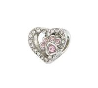 Shein 1 pieza Creativa Aleación de Zinc Decoración de Diamante de Pata con Diseño de Corazón DIY Bead Para Mujeres Para Hacer Joyas DIY Día de San Valentín