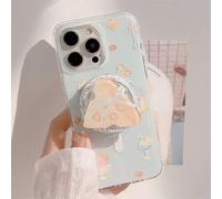 Shein 1 pieza Croissant de queso de doble capa magnético + Soporte magnético para queso amarillo, compatible con funda de teléfono para iPhone 16/15/14/13/1