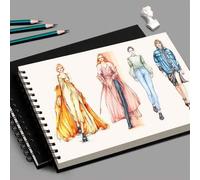 Shein 1 pieza Cuaderno de bocetos grueso A4, libreta de espiral con tapa dura de papel para acuarela, regalo de la temporada "Vuelta al colegio" para niños