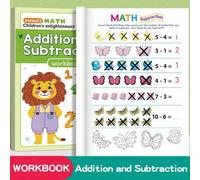 Shein 1 pieza Cuaderno de ejercicios de sumas y restas del 1 al 10, práctica de aritmética mental para preescolar y 1er grado - regalo perfecto para cumplea