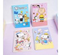 Shein 1 pieza Cuaderno de espiral A5 con diseño de Snoopy, serie de cachorros lindos y curativos, cuaderno con tema de vida, útiles escolares, papelería, ar