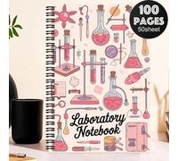 Shein 1 pieza Cuaderno de laboratorio con encuadernación en espiral - Diario de laboratorio resistente para investigación médica, experimentos de química, n