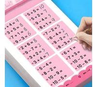 Shein 1 pieza Cuaderno de práctica de escritura y matemáticas de 80 páginas/66 páginas, libro de trabajo de aprendizaje de matemáticas de adición y sustracc