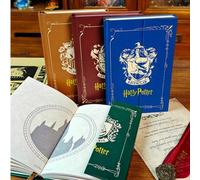 Shein 1 Pieza Cuaderno de tapa dura con tema de Harry Potter, Diario de los alrededores de los libros de las casas de Hogwarts (Gryffindor, Slytherin, Huffl