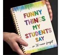 Shein 1 pieza Cuaderno espiral A5, adecuado para maestros, con renglones, en idioma inglés, "Cosas interesantes que dijeron mis estudiantes" Diario, excelen