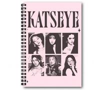 Shein 1 pieza Cuaderno espiral, Diario KPOP, Diseño de retrato vintage sobre fondo claro, Cuaderno de escritura diaria