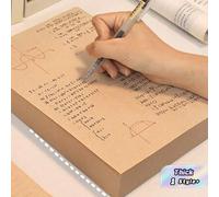 Shein 1 PIEZA Cuaderno Premium Individual, 320 hojas de papel de pulpa de madera beige grueso, cuaderno estético de protección ocular para tomar notas, dibu