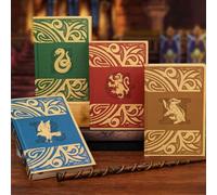 Shein 1 Pieza Cuaderno Vintage, Cuaderno de composición con grabado de Hogwarts, Gryffindor, Slytherin, Hufflepuff, Ravenclaw, Diario de viaje artístico, pa