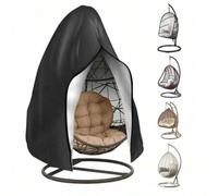 Shein 1 PIEZA Cubierta para silla colgante tipo huevo de patio, cubierta para silla tipo columpio de jardín impermeable y a prueba de polvo con cremallera d