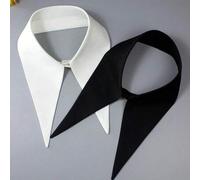 Shein 1 pieza Cuello falso desmontable y elegante para mujer, collar largo decorativo y multifuncional de moda exagerada, adecuado para primavera, verano, o