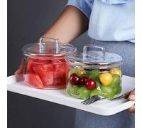 Shein 1 Pieza Cuenco De Vidrio De Borosilicato De Alta Con Tapa Para Frutas, Postres, Dulces, Bocadillos Y Almacenamiento De Ensaladas Infantiles