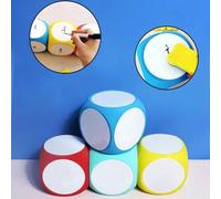 Shein 1 pieza Dado grande de EVA para pizarra blanca con marcador gratis de 2,5 pulgadas, tablero de mensaje escribe-borra para aula, oficina y juegos con s