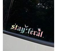 Shein 1 pieza de calcomanías de vinilo "Stay Feral" para automóviles o cualquier superficie plana, pegatinas salvajes