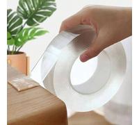 Shein 1 pieza de cinta de doble cara Nano Tape de 1/3/5m, transparente, reutilizable, impermeable, fuerte pegajosa, para pegar carteles, pegatinas de pared,