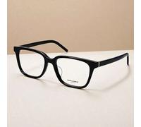Shein 1 pieza de gafas de estilo de moda para mujer de SAINT LAURENT, con marco negro retro y logotipo de letras, gafas ópticas cuadradas adecuadas para via