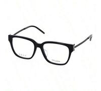 Shein 1 pieza de gafas de estilo de moda para mujer de SAINT LAURENT, serie cápsula con placa de logotipo de metal, marco óptico cuadrado con etiqueta negra