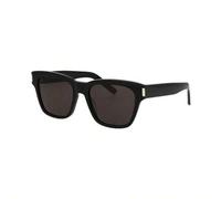 Shein 1 pieza de gafas de moda de mujer SAINT LAURENT con letras inglesas de forma asimétrica en las patillas, en color negro tanto para hombres como para m