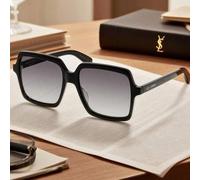 Shein 1 pieza de gafas de moda urbana para mujer de SAINT LAURENT, con logotipo de letra, montura cuadrada, en color negro para hombres y mujeres. Adecuadas