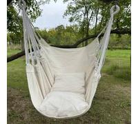 Shein 1 Pieza de Hamaca de Interior, Silla Colgante de Camping Portátil, Silla Hamaca de Lona de Algodón Resistente, Cómoda y Duradera Silla de Ocio, Adecua