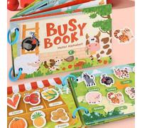 Shein 1 pieza de Libro Adhesivo Silencioso de Educación Temprana para Niños Pequeños, Libro de Pegatinas de Aprendizaje Repetitivo, Juguete Montessori