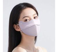 Shein 1 pieza de Mascarilla de Gasa con Lentejuelas Transpirable, Protección Solar UPF50+ Antivioleta Ultravioleta Liviana con Ganchos para las Orejas, Reut