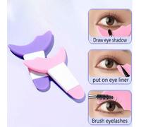 Shein 1 pieza de nuevo accesorio de belleza multifunción, herramienta de ayuda para pintar el delineador de ojos en forma de media luna de silicona, maquill