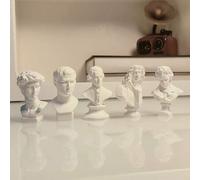 Shein 1 pieza Decoración de escultura pequeña, ornamentos de escultura de personajes nórdicos, David Yeso/Mozart/Beethoven/Molière/Agrippa/Estatua, Retrato