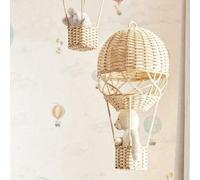 Shein 1 pieza Decoración de globo aerostático de ratán tejido a mano, se puede usar como decoración de pared o techo, decoración del hogar, puede sostener m