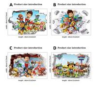 Shein 1 pieza Decoración de pared con pegatina de Paw Patrol para fiesta navideña, adecuada para sala de estar, cocina, comedor, dormitorio, fiesta de cumpl
