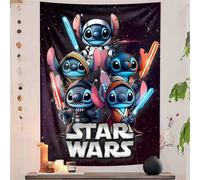 Shein 1 pieza Decoración de pared de arte de mandala bohemio colgante de tapicería de Disney Stitch, figuras de decoración de la pared del hogar, decoración