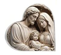 Shein 1 pieza, Decoración de sobremesa acrítica 2D de , fe y adoración con escena navideña, decoración de luna llena de nacimiento, regalo cristiano para mu