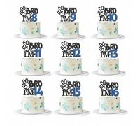 Shein 1 pieza Decoración para tarta "Tengo 8 9 10 11 12 13 14 15 16" - Suministros para tarta de cumpleaños de 8, 9, 10, 11, 12, 13, 14, 15 y 16 años para n